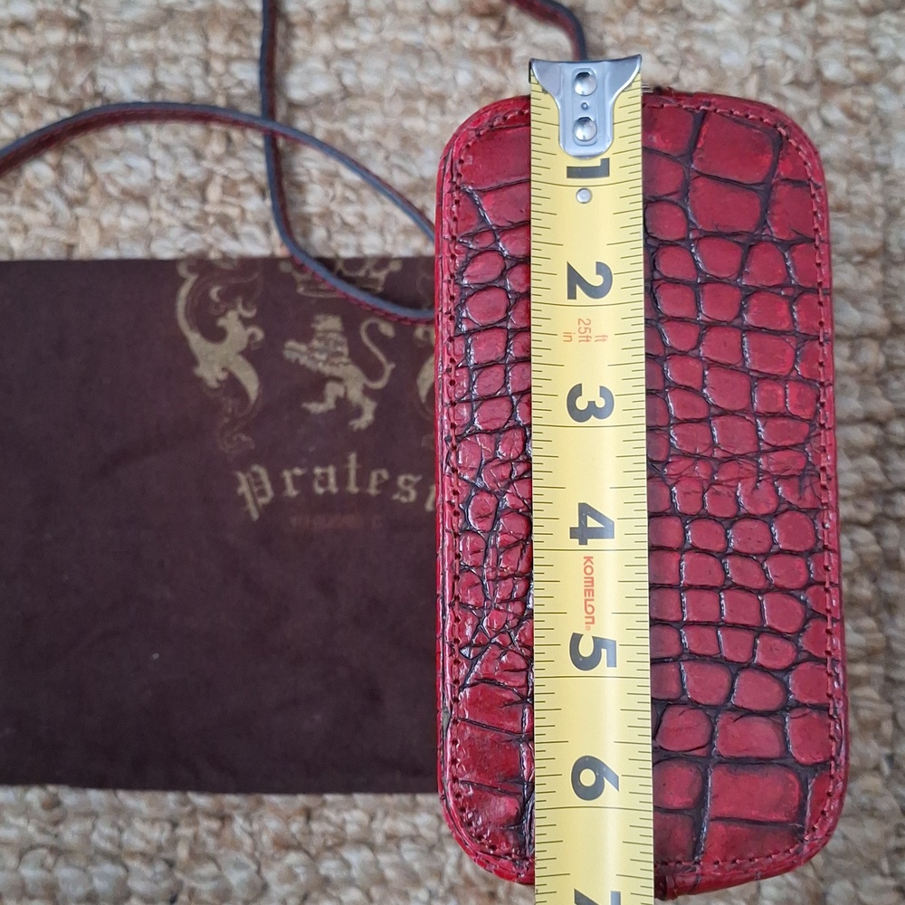 Pratesi Firenze Italian leather crossbody bag. - Picture 5 of 12